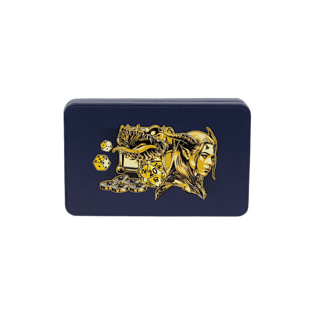 Lets Play Games 259017 Essentials Dice Case Vibrant Blue / Brass