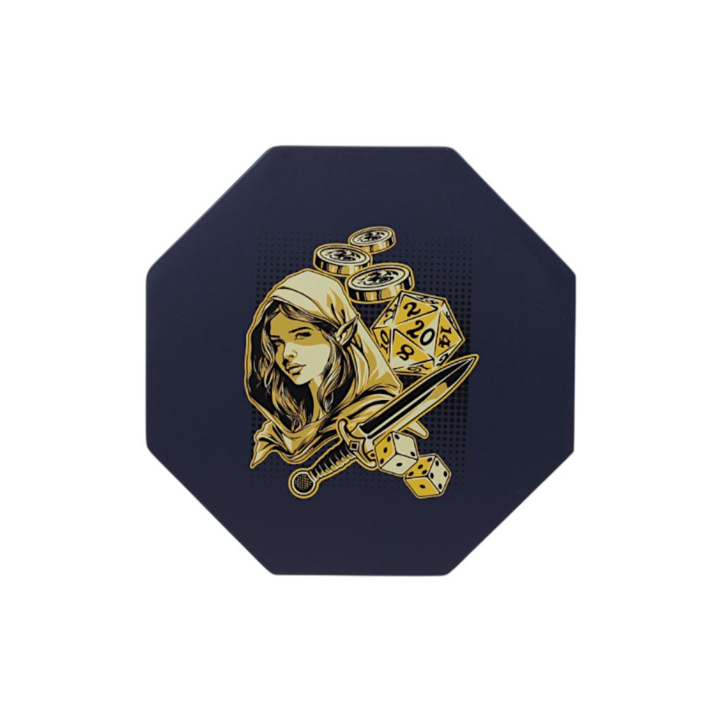 Lets Play Games 259038 Essentials Dice Arena Vibrant Blue / Brass