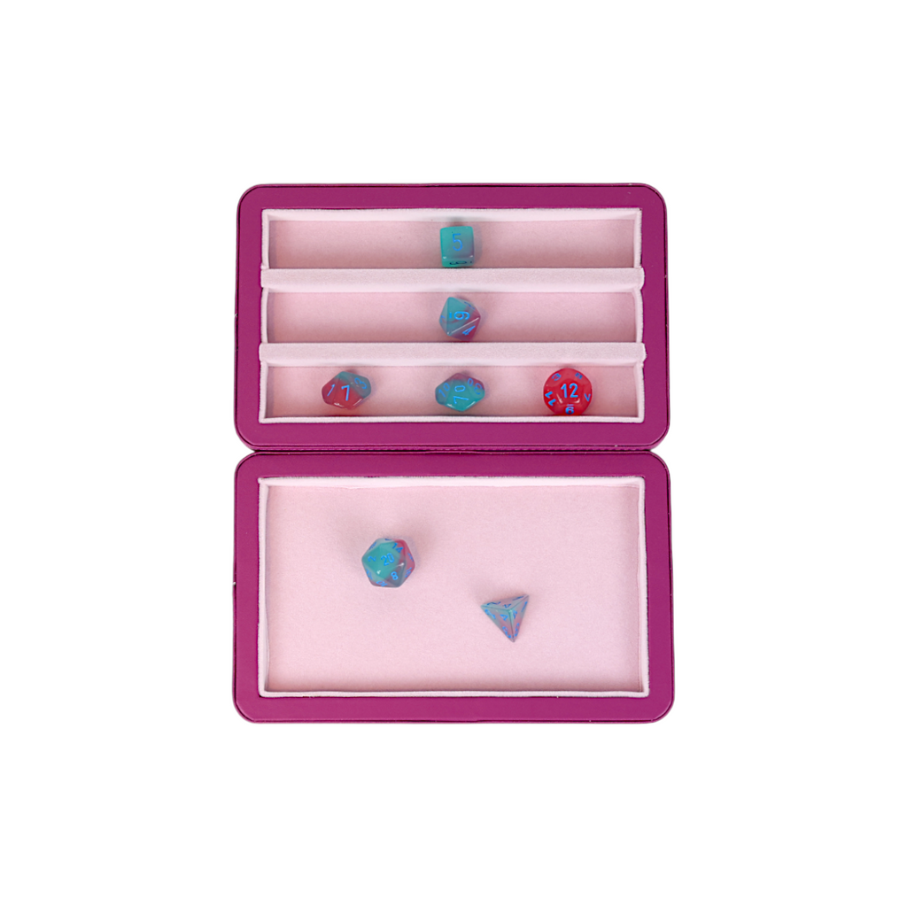 Lets Play Games 259019 Essentials Dice Case Magenta / Rose
