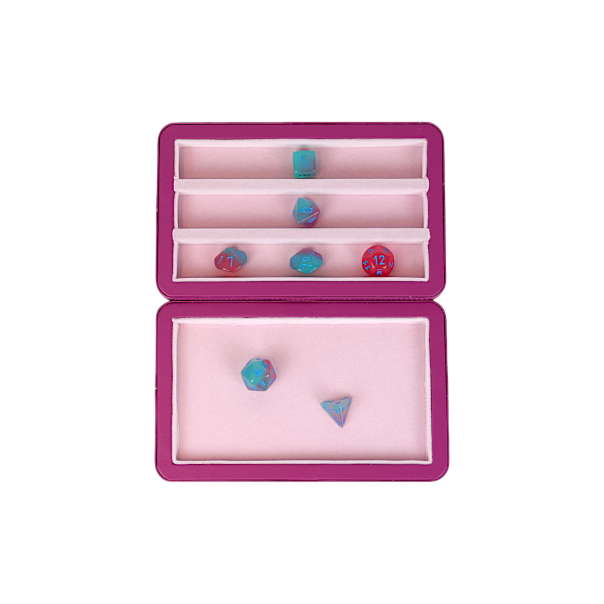Lets Play Games 259019 Essentials Dice Case Magenta / Rose