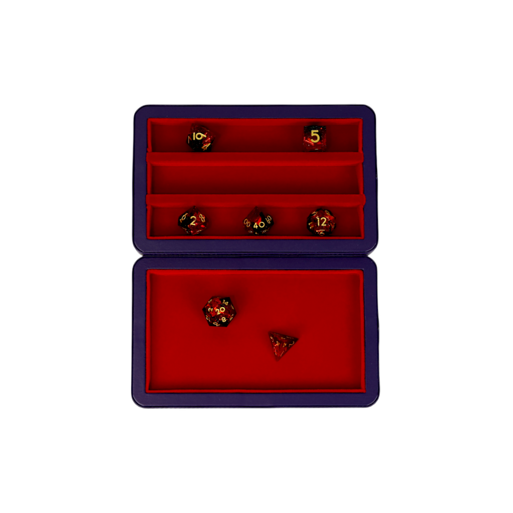 Lets Play Games 259020 Essentials Dice Case Deep Blue / Burnt Burgundy