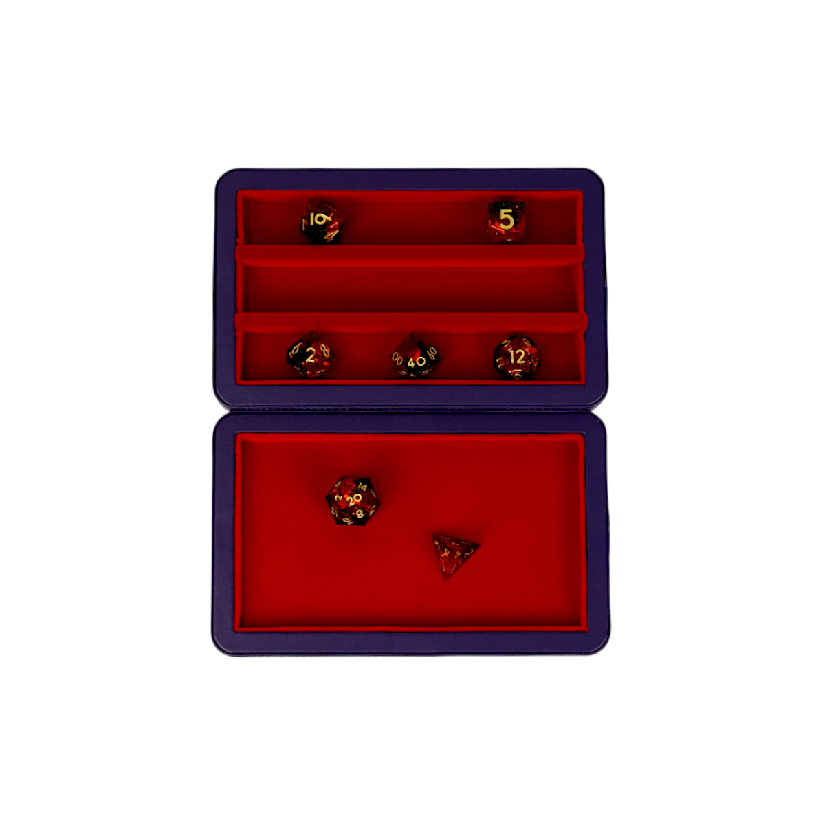 Lets Play Games 259020 Essentials Dice Case Deep Blue / Burnt Burgundy