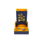 Lets Play Games 259031 Essentials Dice Tower and Mat Vibrant Blue / Brass