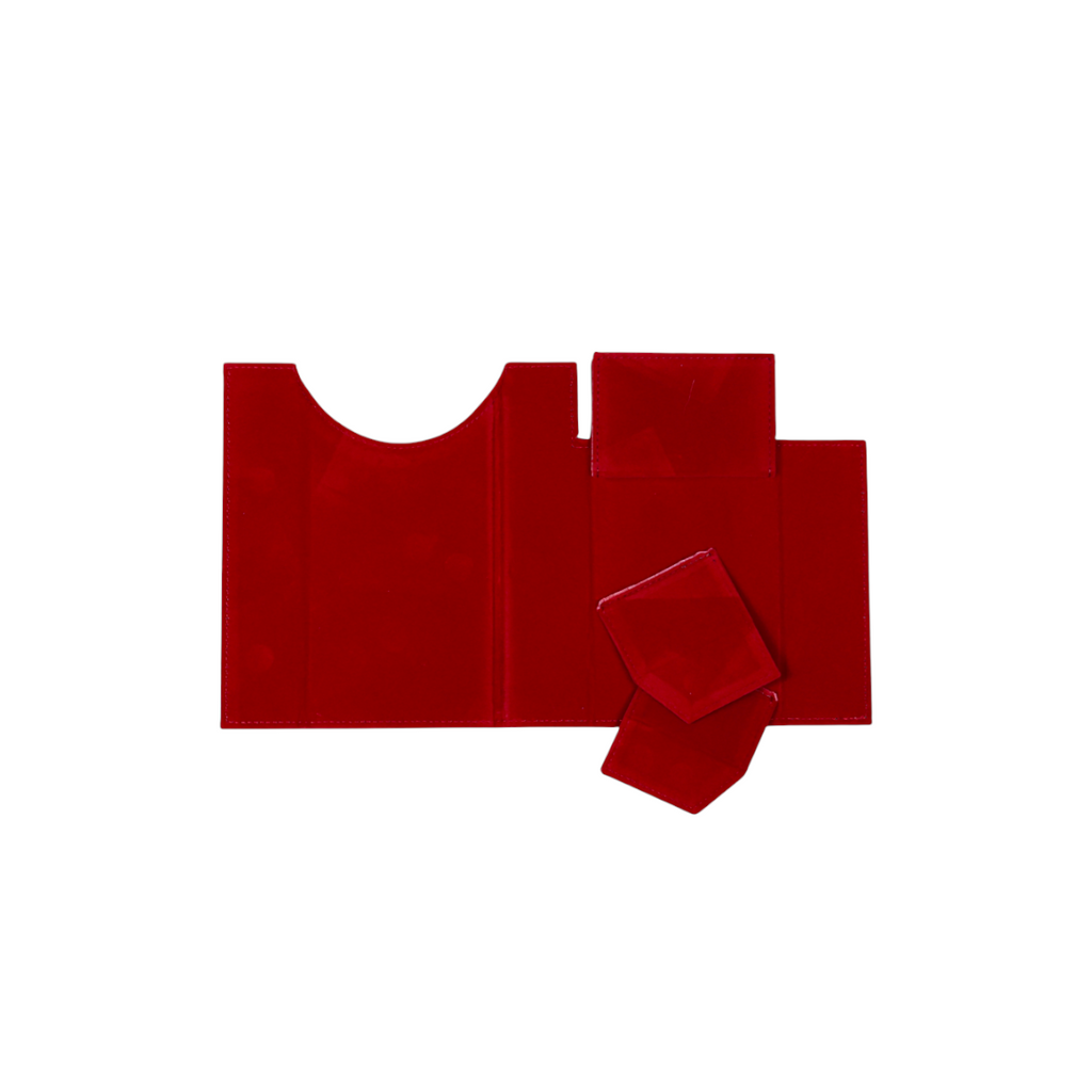 Lets Play Games 259034 Essentials Dice Tower and Mat Deep Blue / Burnt Burgundy
