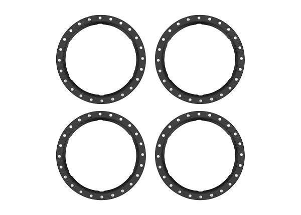 Traxxas 10276-BLK Pro Scale Aluminum Beadlock Rings (4) (9070144225517)