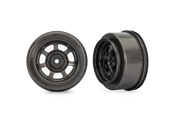 Traxxas 10471X Dirt Oval Gray Front Wheels (2) (9070144618733)
