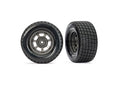 Traxxas 10473X Dirt Oval Gray Front Wheels w/ Hoosier Tires (2) (9070144684269)