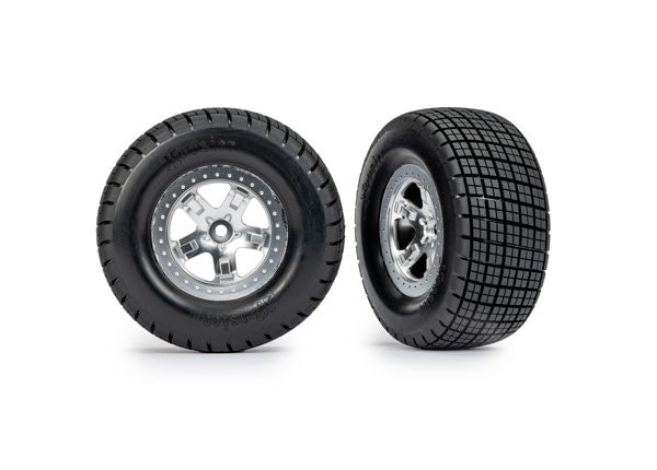 Traxxas 10475 Tires & Wheels Sct Stn Chrm 2.0/Hoosr F/R (8806074613997)