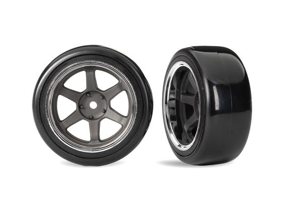Traxxas 10576 Tires & Wheels Six Spoke Wheel Drift Tire Rear (8806078284013)