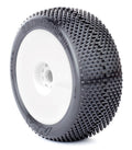 AKA AKA14013QRW 1/8 Buggy Gridiron Ii (Super Soft  Long Wear) Evo Wheel Pre Mounted White (8319051071725)