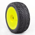 AKA AKA14014VRY 1/8 Buggy Handlebar (Super Soft) Evo Wheel Pre-Mounted Yellow (8319051759853)