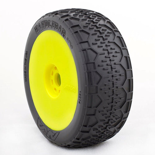 AKA AKA14014VRY 1/8 Buggy Handlebar (Super Soft) Evo Wheel Pre-Mounted Yellow (8319051759853)