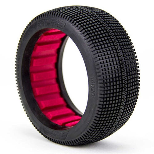 AKA AKA14020XR 1/8 Buggy Zipps (Soft  Long Wear) With Red Inserts (One Pair) (8319054348525)