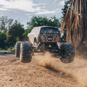 ARRMA ARA3230SKT1 1/10 Gorgon 4X2 Mega 550 Brushed Monster Truck Assembly Kit with Battery & Charger Black - Hobby City NZ