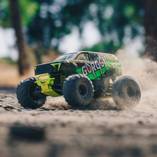 ARRMA ARA3230ST1 1/10 Gorgon 4X2 Mega 550 Brushed Monster Truck RTR with Battery & Charger Yellow - Hobby City NZ