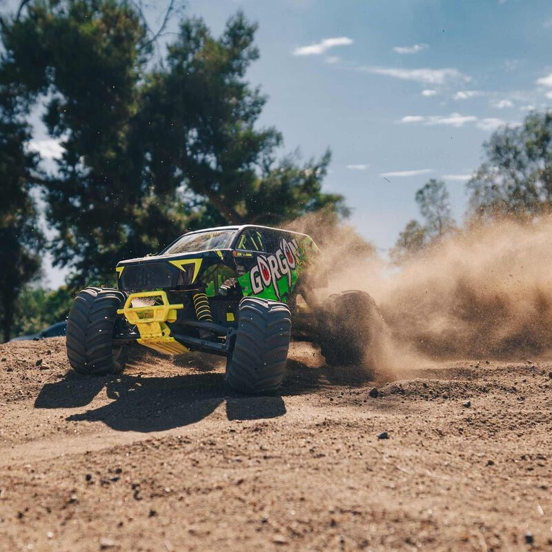 ARRMA ARA3230ST1 1/10 Gorgon 4X2 Mega 550 Brushed Monster Truck RTR with Battery & Charger Yellow (8319058772205)