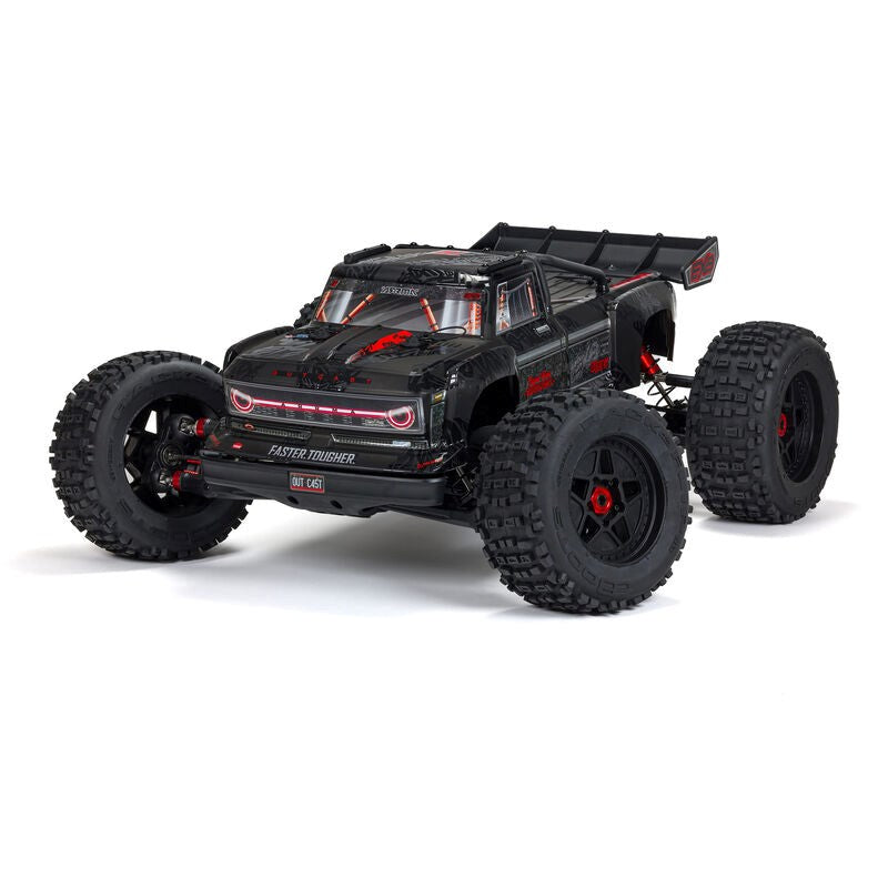 ARRMA ARA5810V2T1 1/5 OUTCAST V2 4X4 8S BLX EXB Brushless Stunt Truck RTR Black - Hobby City NZ