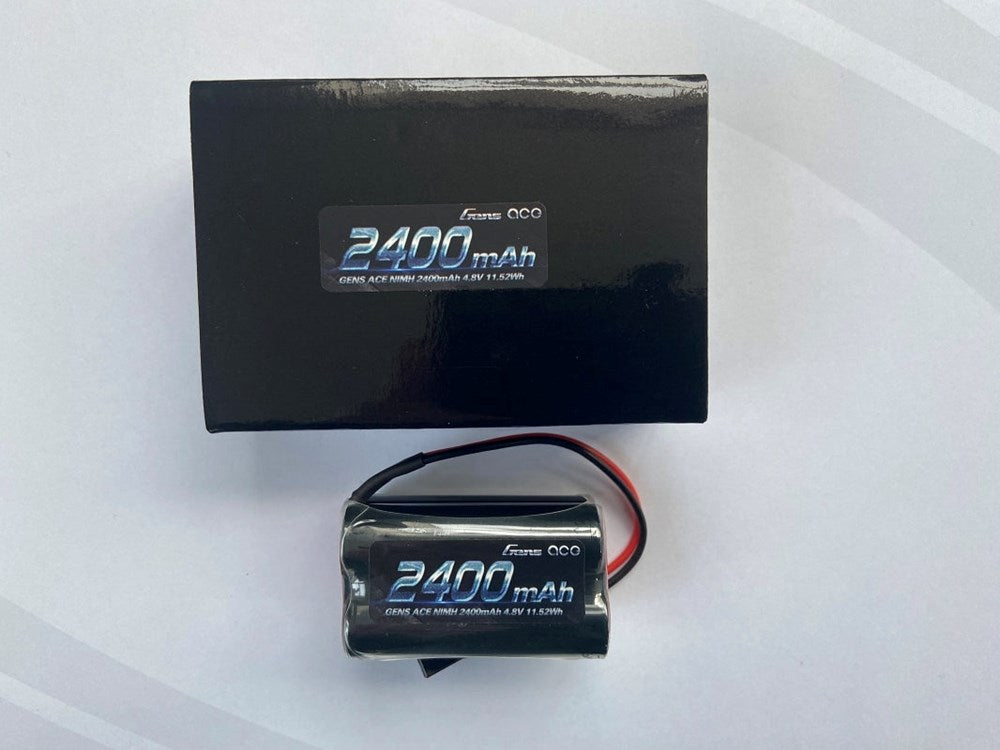 Gens Ace 2400mah NiMh Square RX Pack w/JR Plug 120mm Long Lead 122g