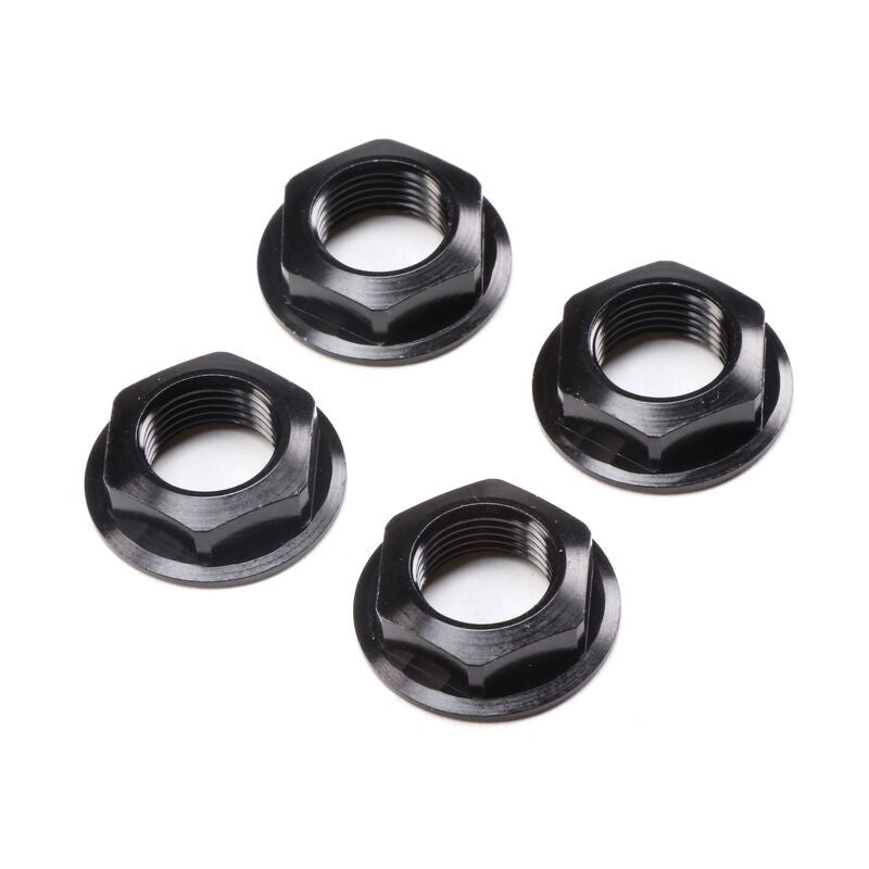 TLR LOSI LOS252112 17mm Flanged Wheel Nut Black (4): Super Rock Rey (8319090327789)