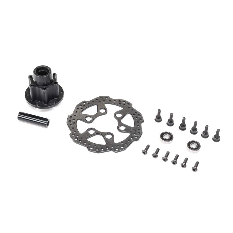 TLR LOSI LOS262013 Complete Front Hub Assembly Promoto-MX Incl Disc Axle Spacer Bearings and Screws - Hobby City NZ