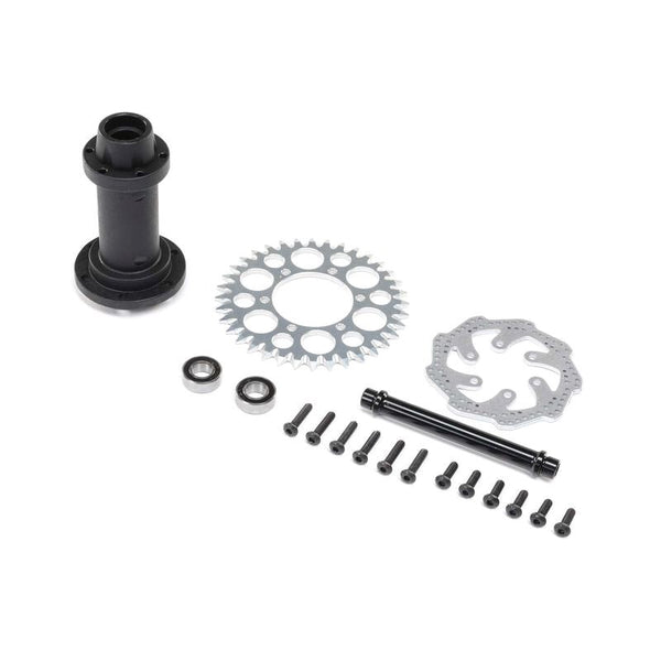 Team Losi Racing Complete Rear Hub Assembly Promoto-MX RC Motorcycle Part - LOS262014