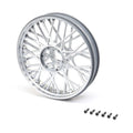 TLR LOSI LOS46002 Front Wheel Set Satin Chrome: Promoto-MX (8319107662061)