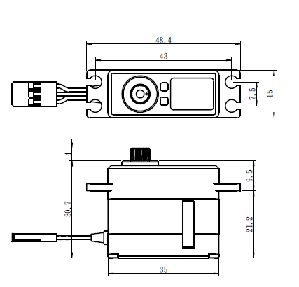 Savox SV-1260MG HV Mini Servo 12kg 0.055sec @7.4v 35x15x31mm 40g (8319184306413)
