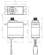 Savox Mini Waterproof Premium Digital Servo 8kg/0.10 @6.0V 36g (2)