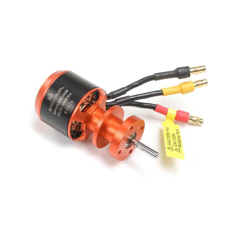 Spektrum SPMXAM2400 2628-4900Kv Brushless Outrunner Motor; 6-Pole (8319219859693)