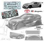 Team C Toyota Supra GR 200mm Wide WB 258mm RC Car Body 1/10 Scale