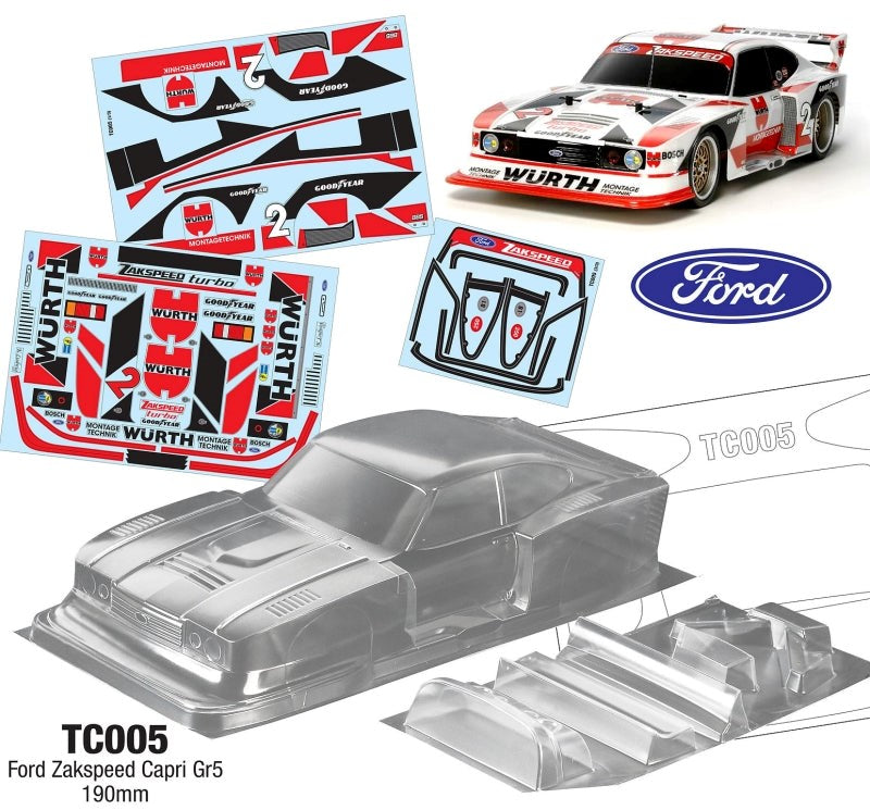 Team C TC005 1/10 Wurth Ford Zakspeed Capri Gr5 190mm (8319230607597)