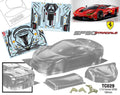 Team C Ferrari SF90 190mm Wide RC Car Body 1/10 Scale