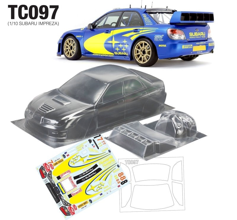 Team C TC097-SG 1/10 Subaru Impreza WRC 190mm Subaru Global Decal Sheet - Hobby City NZ