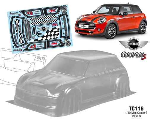 Team C TC116 1/10 Mini Cooper S 190mm - Hobby City NZ