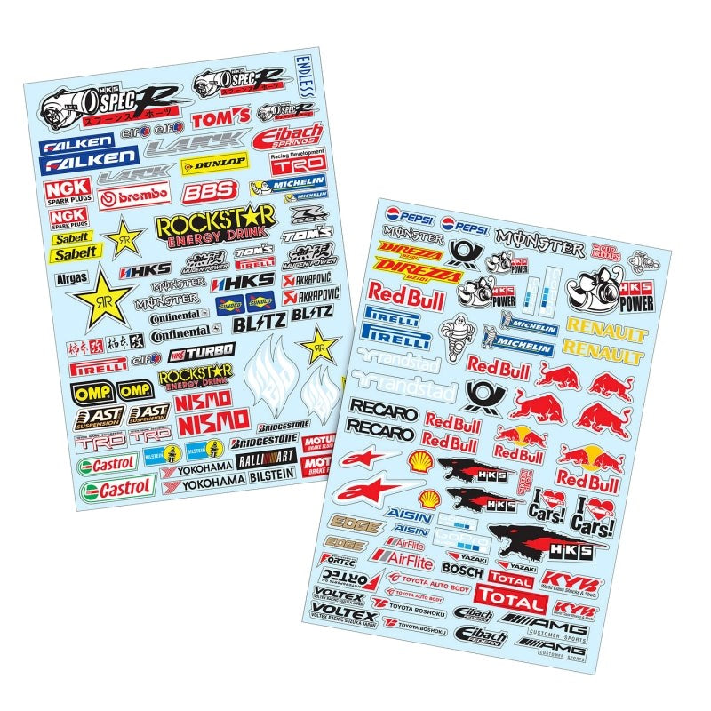 Team C TC918 1/10 Stickers MISC Brands A4 (2pcs) by Team C - Hobby City NZ