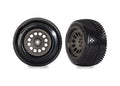 Traxxas Mini XRT Grey Assembled RC Wheel & Tyre Set (x2)