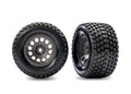 Traxxas Rear Mini XRT with Gravix Tyres Grey RC Wheel & Tyre Set