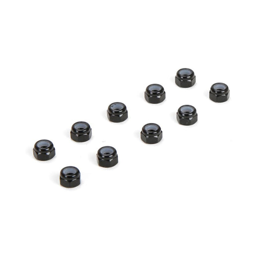 TLR LOSI TLR336004 M3 (3mm) Aluminum Lock Nuts Black (10) - Hobby City NZ