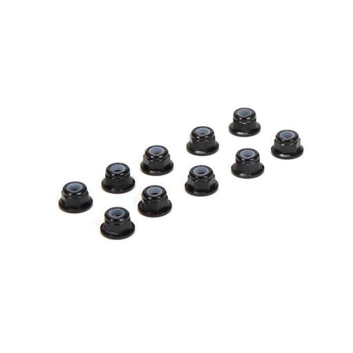 TLR LOSI TLR336005 M3 Flanged Aluminum Lock Nuts Black (10) - Hobby City NZ