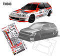 Team C Honda Civic 3rd Gen Mini M Chassis RC Car Body 1/10 Scale