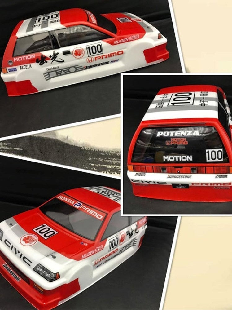 Team C Honda Civic 3rd Gen Mini M Chassis RC Car Body 1/10 Scale (2)