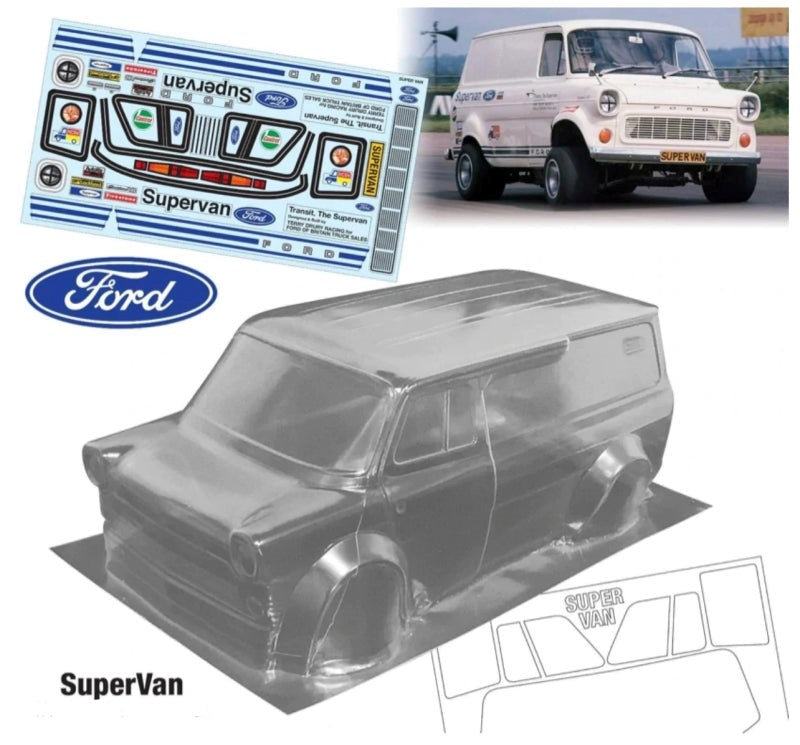 Team C 1965 Ford Super Van WB 225mm RC Car Body 1/10 Scale