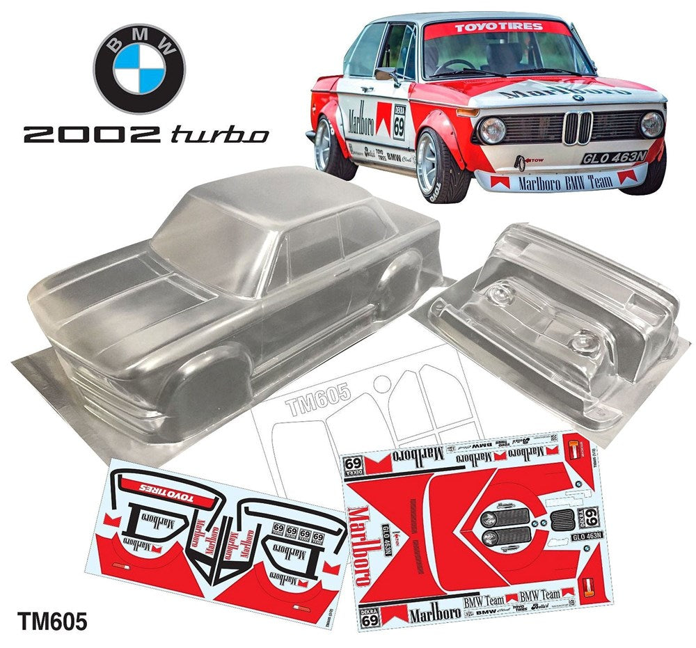Team C TM605-M 1/10 Mini BMW 2002 Turbo Marlboro Decal Sheet WB 225mm Width 165mm (8319286280429)
