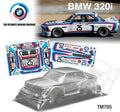 Team C TM705-B 1/10 MINI BMW 320 1978 Bavarian Motor Works Decal Sheet WB 210mm Width 165mm (8319286345965)