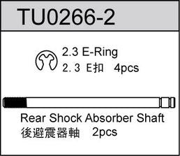 Team C TU0266-2 REAR SHOCK SHAFT  TS2TE - Hobby City NZ