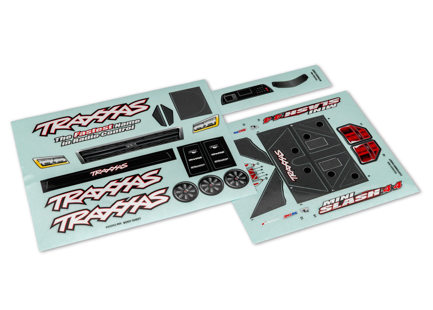 Traxxas Mini Slash 4X4 RC Decal Sheet