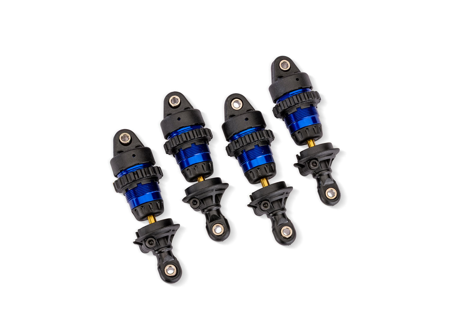 Traxxas Blue Aluminium Mini GTR Short RC Shock Absorber (Set of 4)