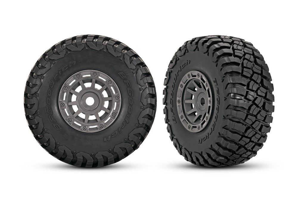 Traxxas 1.4in Grey BFG Mud-Terrain RC Wheel & Tyre Set