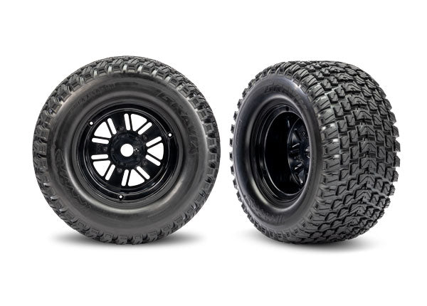 Traxxas 10947 T&W RACE BLK WHL GRAVIX TIRE (9001422258413)