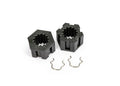 Traxxas Front Pro Scale Sand Car Hex Hubs & Clips RC Wheel Hub